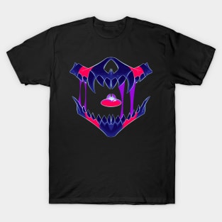 Demon Skull Mask 8 BIG RED GLOW T-Shirt